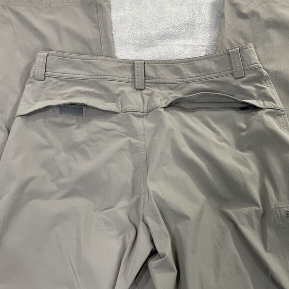Eastern Mountain Sports Mens Pants Gray 32x32 Hiking Stretch Nylon Flat Front - Picture 16 of 16